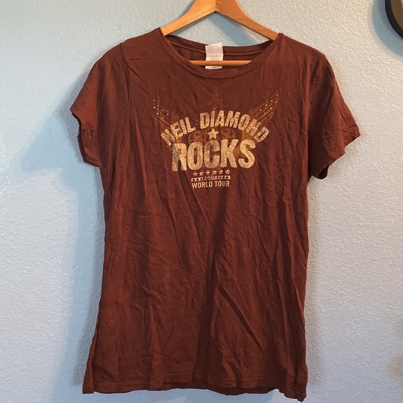 Neil Diamond Rocks 2008 Tour‎ shirt with rhinestones XXL - Picture 2 of 6